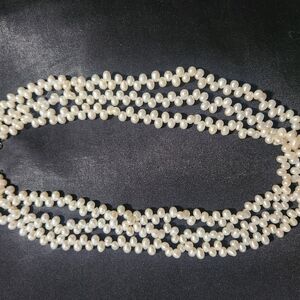 Classic White Pearl Multi-Strand Necklace